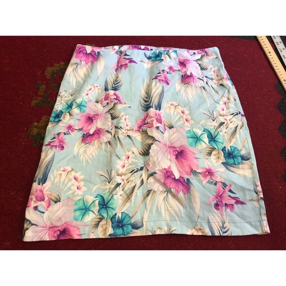 Tommy Bahama Linen skirt size 8 Women's Florencia Spring Rain - Picture 1 of 4